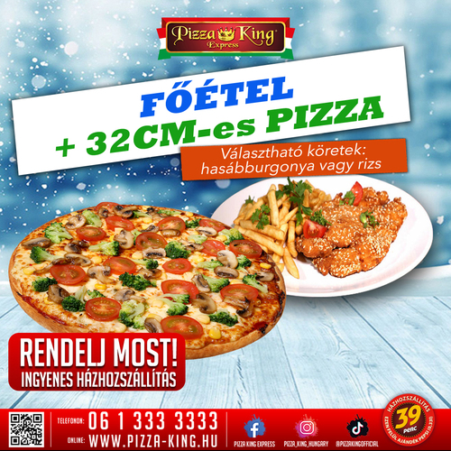 Pizza King 7 - Pizza és Főétel ajánlat - Szuper ajánlat - Online rendelés